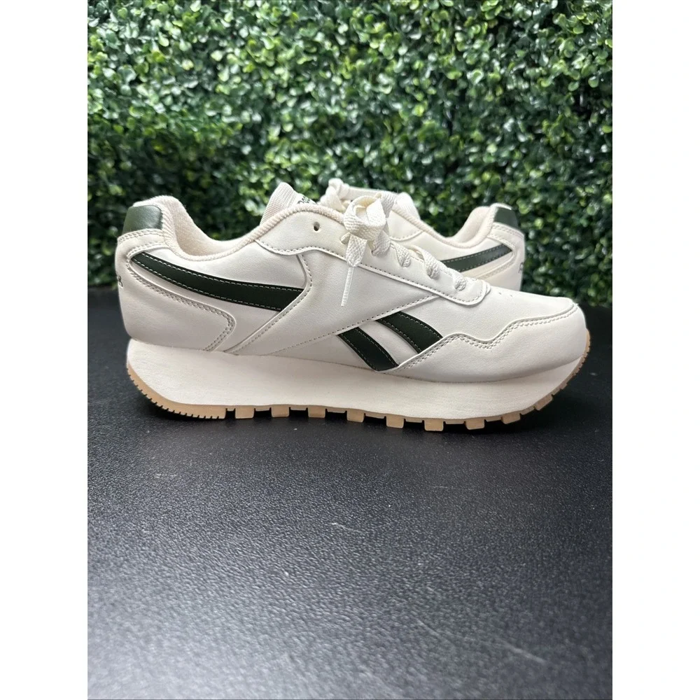 Reebok Classic Harman Cream/Green Wedge Shoes Women's Size 9 Sneakers